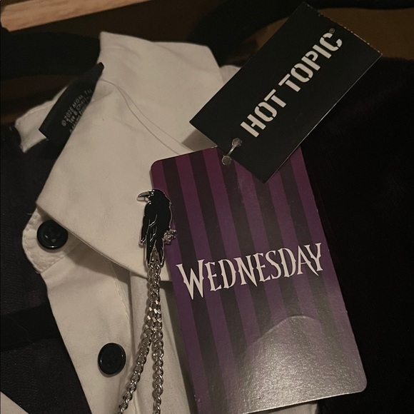 Wednesday Adam’s Black and White gothic hot topic Women's Dress - Picture 4 of 8